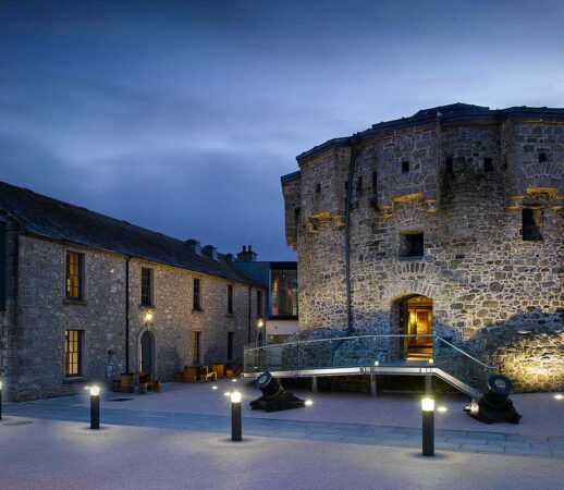 Athlone Castle interior at evening time