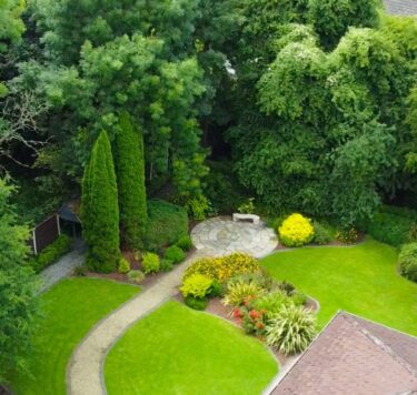 Shamrock Lodge Hotel Gardens Aerial_BW