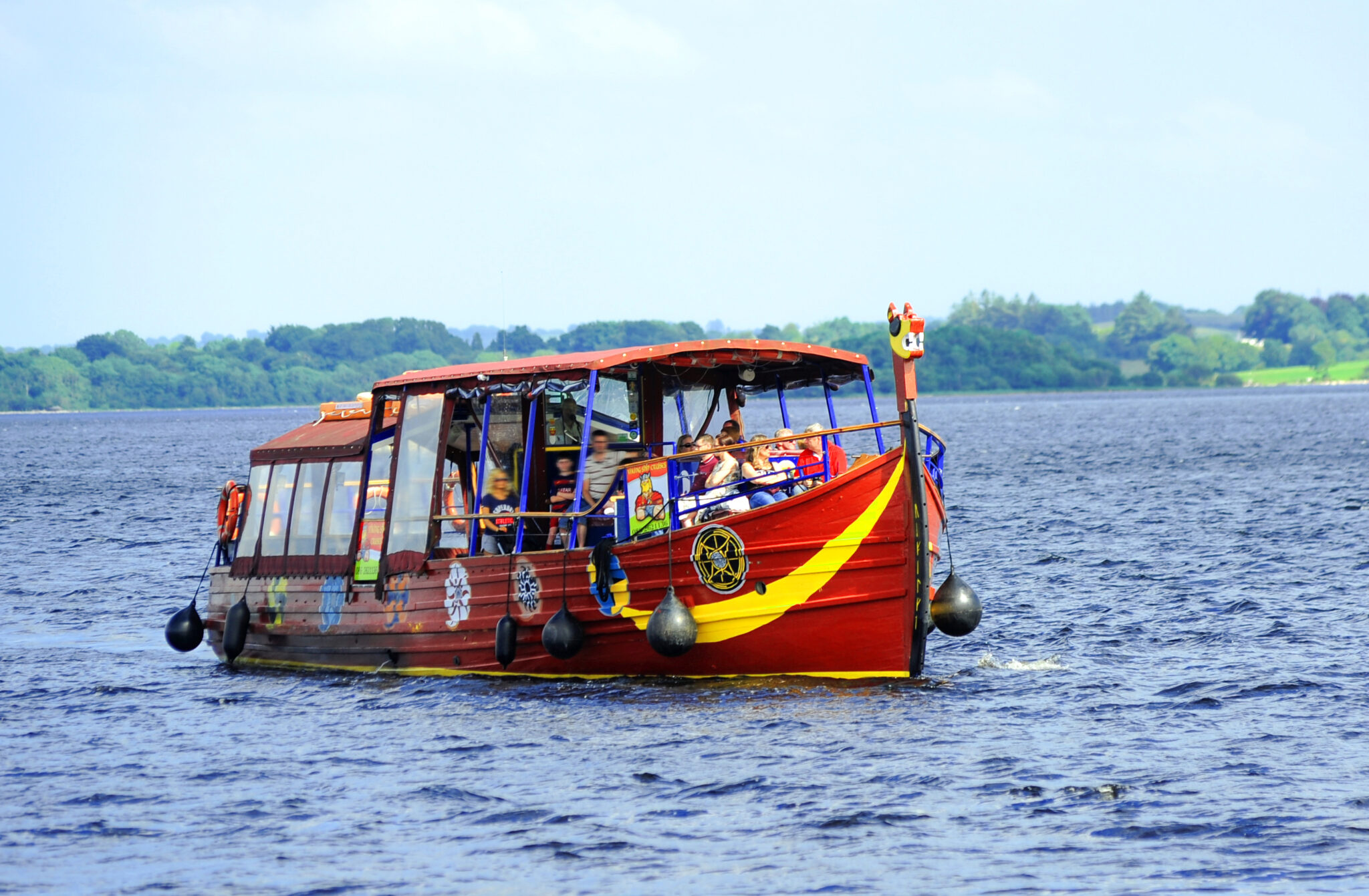 Viking ship sailing through the River Shannon