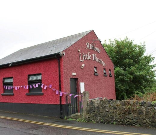 Red building of the Athlone Little Theatre.
