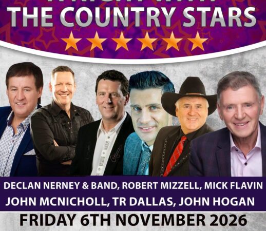 Guests enjoy a lively show with country music stars at the elegant Shamrock Lodge Hotel in Athlone.